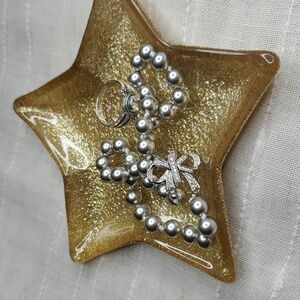 Elegant Gold Star Glass Dish‎
